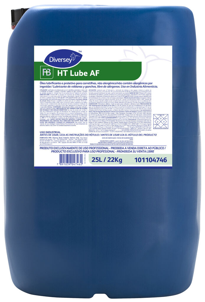 HT LUBE AF 25L - ÓLEO LUBRIFICANTE E PROTETIVO PARA CARRETILHAS, NÃO ALERGÊNICO POR INGESTÃO